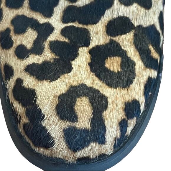 Franco Sarto Leopard Print Calf Hair Ankle Boot Tan Black Size 6 - Picture 7 of 8